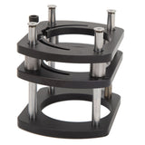 Trimming Machine Router Lift Table Base Aluminum Alloy Router Lift System with 4 Jaw Clamping Black - Rear View