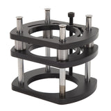 Trimming Machine Router Lift Table Base Aluminum Alloy Router Lift System with 4 Jaw Clamping Black - Low Angle