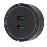 Power Track Socket Surface Mount USB Electric Socket Outlet 180 to 250v for Home Kitchen Sideboard Cabinet - Front View