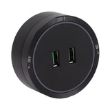 Power Track Socket Surface Mount USB Electric Socket Outlet 180 to 250v for Home Kitchen Sideboard Cabinet - Top-Down View