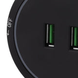 Power Track Socket Surface Mount USB Electric Socket Outlet 180 to 250v for Home Kitchen Sideboard Cabinet