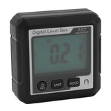 Digital Level Box Magnetic Data Lock Angle Slope Conversion Protractor Angle Finder Gauge for Carpentry Building Masonry Bevel Black White - Top-Down View