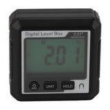 Digital Level Box Magnetic Data Lock Angle Slope Conversion Protractor Angle Finder Gauge for Carpentry Building Masonry Bevel Black White - Rear View