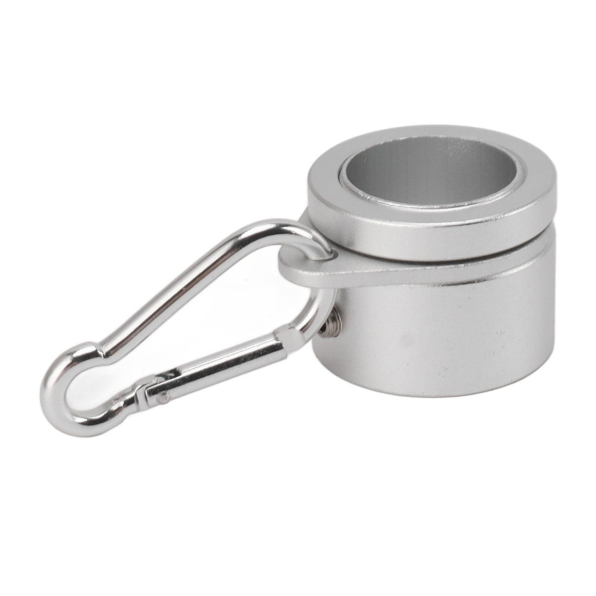 2 Pcs G3/4 Flag Pole Rings Aluminium Alloy 360° Rotating Anti Wrap Spinning Flagpole Mounting Clip Kit Silver