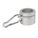 2 Pcs G3/4 Flag Pole Rings Aluminium Alloy 360° Rotating Anti Wrap Spinning Flagpole Mounting Clip Kit Silver - Rear View