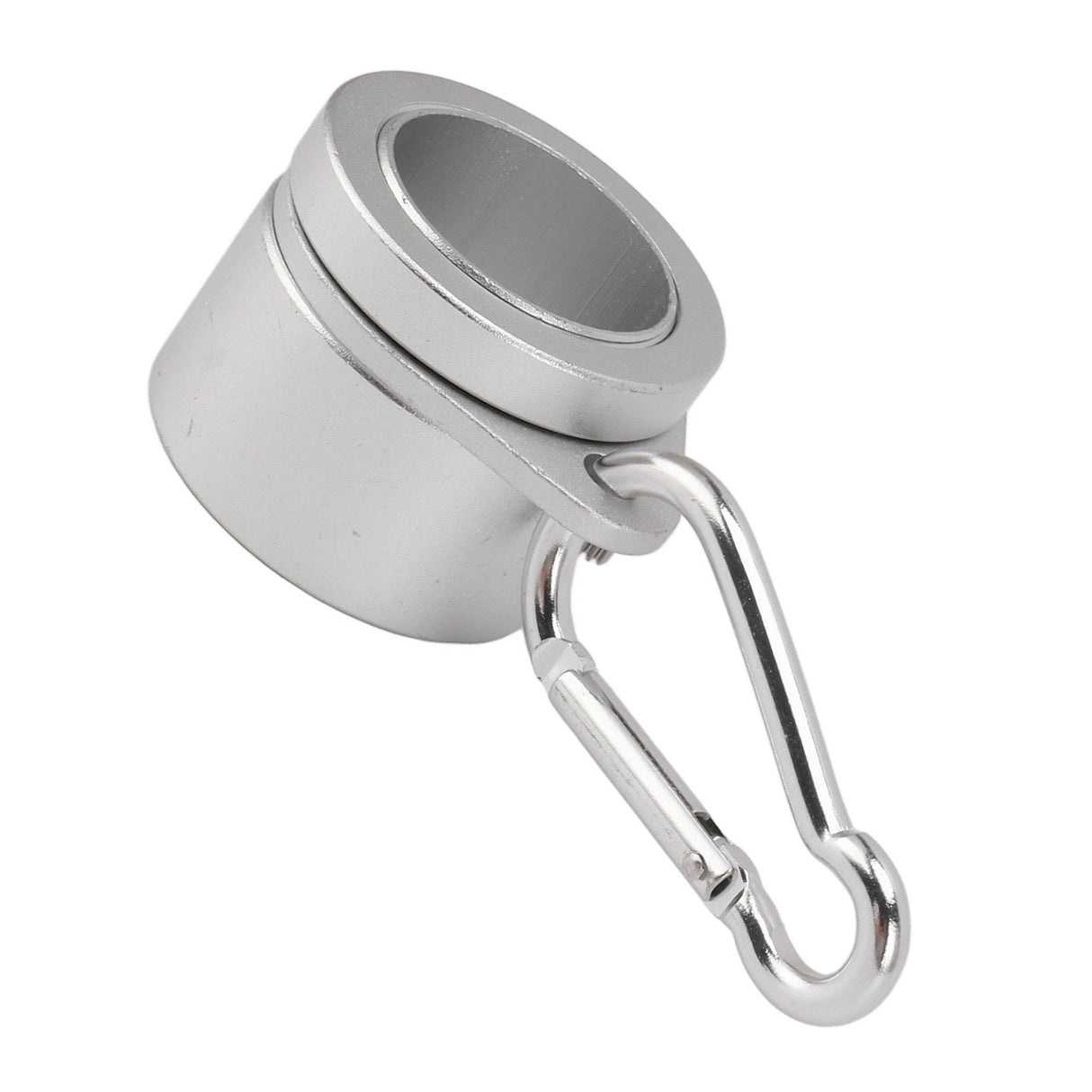 2 Pcs G3/4 Flag Pole Rings Aluminium Alloy 360° Rotating Anti Wrap Spinning Flagpole Mounting Clip Kit Silver
