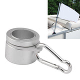 2 Pcs G3/4 Flag Pole Rings Aluminium Alloy 360° Rotating Anti Wrap Spinning Flagpole Mounting Clip Kit Silver