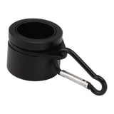 2 Pcs G3/4 Flag Pole Rings Aluminium Alloy 360° Rotating Anti Wrap Spinning Flagpole Mounting Clip Kit Black - Front View
