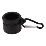 2 Pcs G3/4 Flag Pole Rings Aluminium Alloy 360° Rotating Anti Wrap Spinning Flagpole Mounting Clip Kit Black - Side View
