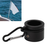 2 Pcs G3/4 Flag Pole Rings Aluminium Alloy 360° Rotating Anti Wrap Spinning Flagpole Mounting Clip Kit Black