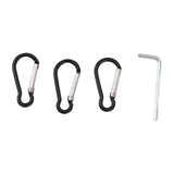 2 Pcs G3/4 Flag Pole Rings Aluminium Alloy 360° Rotating Anti Wrap Spinning Flagpole Mounting Clip Kit Black - Extra Image