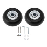 2pcs Suitcase Caster Wheels Replacement Mute Rubber Swivel Caster Wheels Bearings Repair Kits 45mm X 18mm