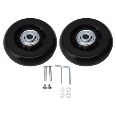 Luggage Wheel Replacement Kit Silent Operation Dual Bearing Swivel Caster Wheels Bearings Repair for Trolley Case Suitcase 60x24mm/2.4x0.9in