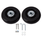 2pcs Luggage Suitcase Replacement Wheels Noiseless Rubber Swivel Caster Wheels Bearings Repair Kits 70x24mm / 2.8x0.9in