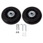 2pcs Luggage Suitcase Replacement Wheels Noiseless Rubber Swivel Caster Wheels Bearings Repair Kits 70x24mm / 2.8x0.9in