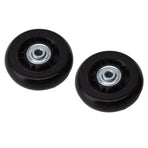 2pcs Luggage Suitcase Replacement Wheels Noiseless Rubber Swivel Caster Wheels Bearings Repair Kits 70x24mm / 2.8x0.9in
