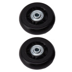 2pcs Luggage Suitcase Replacement Wheels Noiseless Rubber Swivel Caster Wheels Bearings Repair Kits 70x24mm / 2.8x0.9in
