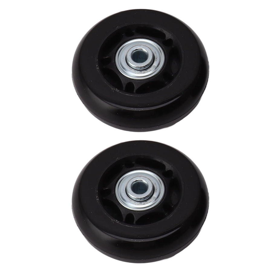 2pcs Luggage Suitcase Replacement Wheels Noiseless Rubber Swivel Caster Wheels Bearings Repair Kits 70x24mm / 2.8x0.9in