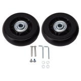 2pcs Luggage Suitcase Replacement Wheels Noiseless Rubber Swivel Caster Wheels Bearings Repair Kits 72x24mm / 2.8x0.9in
