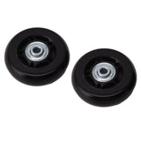 2pcs Luggage Suitcase Replacement Wheels Noiseless Rubber Swivel Caster Wheels Bearings Repair Kits 72x24mm / 2.8x0.9in