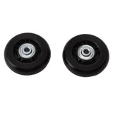 2pcs Luggage Suitcase Replacement Wheels Noiseless Rubber Swivel Caster Wheels Bearings Repair Kits 72x24mm / 2.8x0.9in