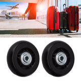 2pcs Luggage Suitcase Replacement Wheels Noiseless Rubber Swivel Caster Wheels Bearings Repair Kits 72x24mm / 2.8x0.9in