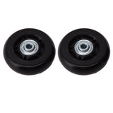 2pcs Luggage Suitcase Replacement Wheels Noiseless Rubber Swivel Caster Wheels Bearings Repair Kits 80x24mm / 3.1x0.9in