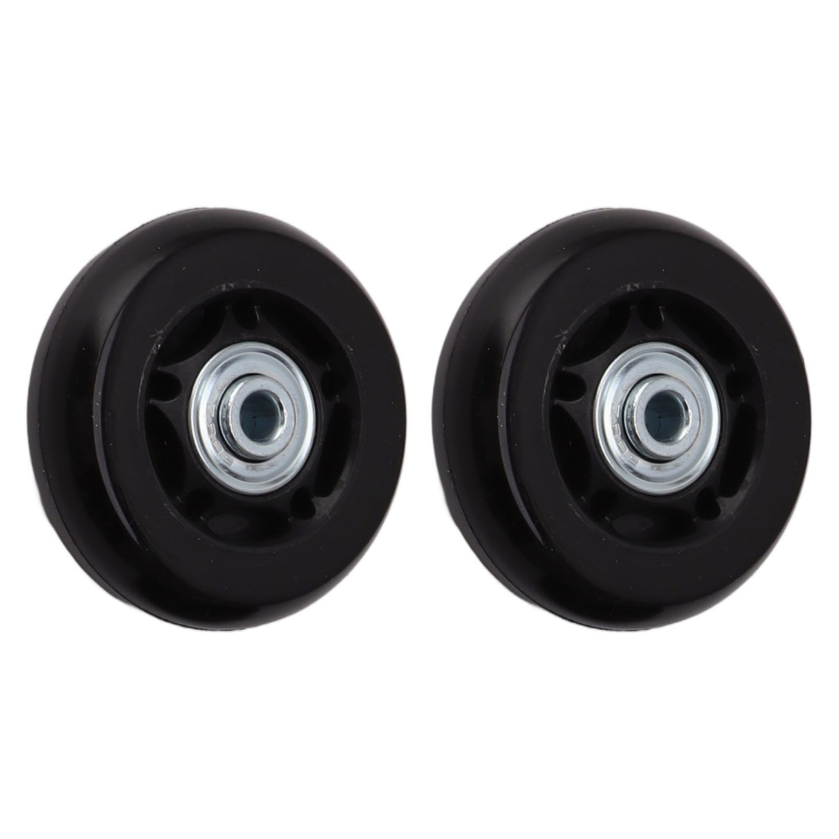 2pcs Luggage Suitcase Replacement Wheels Noiseless Rubber Swivel Caster Wheels Bearings Repair Kits 80x24mm / 3.1x0.9in