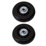 2pcs Luggage Suitcase Replacement Wheels Noiseless Rubber Swivel Caster Wheels Bearings Repair Kits 80x24mm / 3.1x0.9in - 45-Degree Angle