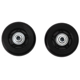 2pcs Luggage Suitcase Replacement Wheels Noiseless Rubber Swivel Caster Wheels Bearings Repair Kits 80x24mm / 3.1x0.9in