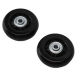 2pcs Luggage Suitcase Replacement Wheels Noiseless Rubber Swivel Caster Wheels Bearings Repair Kits 80x24mm / 3.1x0.9in