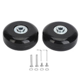 2Pcs Luggage Suitcase Replacement Wheels Universal Rubber Swivel Caster Wheels Bearings Repair Kits with Installation Tool 56x24mm / 2.2x0.9in