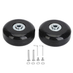 2Pcs Luggage Suitcase Replacement Wheels Universal Rubber Swivel Caster Wheels Bearings Repair Kits with Installation Tool 56x24mm / 2.2x0.9in