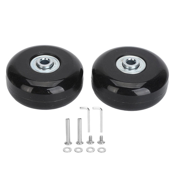 2Pcs Luggage Suitcase Replacement Wheels Universal Rubber Swivel Caster Wheels Bearings Repair Kits with Installation Tool 56x24mm / 2.2x0.9in