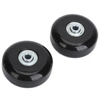 2Pcs Luggage Suitcase Replacement Wheels Universal Rubber Swivel Caster Wheels Bearings Repair Kits with Installation Tool 56x24mm / 2.2x0.9in