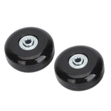 2Pcs Luggage Suitcase Replacement Wheels Universal Rubber Swivel Caster Wheels Bearings Repair Kits with Installation Tool 56x24mm / 2.2x0.9in