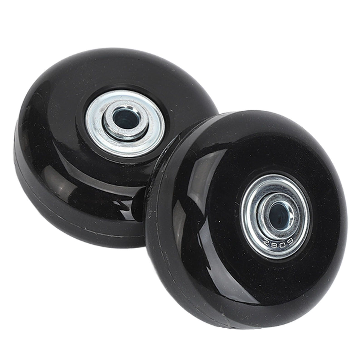 2Pcs Luggage Suitcase Replacement Wheels Universal Rubber Swivel Caster Wheels Bearings Repair Kits with Installation Tool 56x24mm / 2.2x0.9in