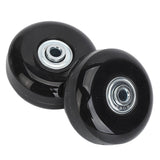 2Pcs Luggage Suitcase Replacement Wheels Universal Rubber Swivel Caster Wheels Bearings Repair Kits with Installation Tool 56x24mm / 2.2x0.9in