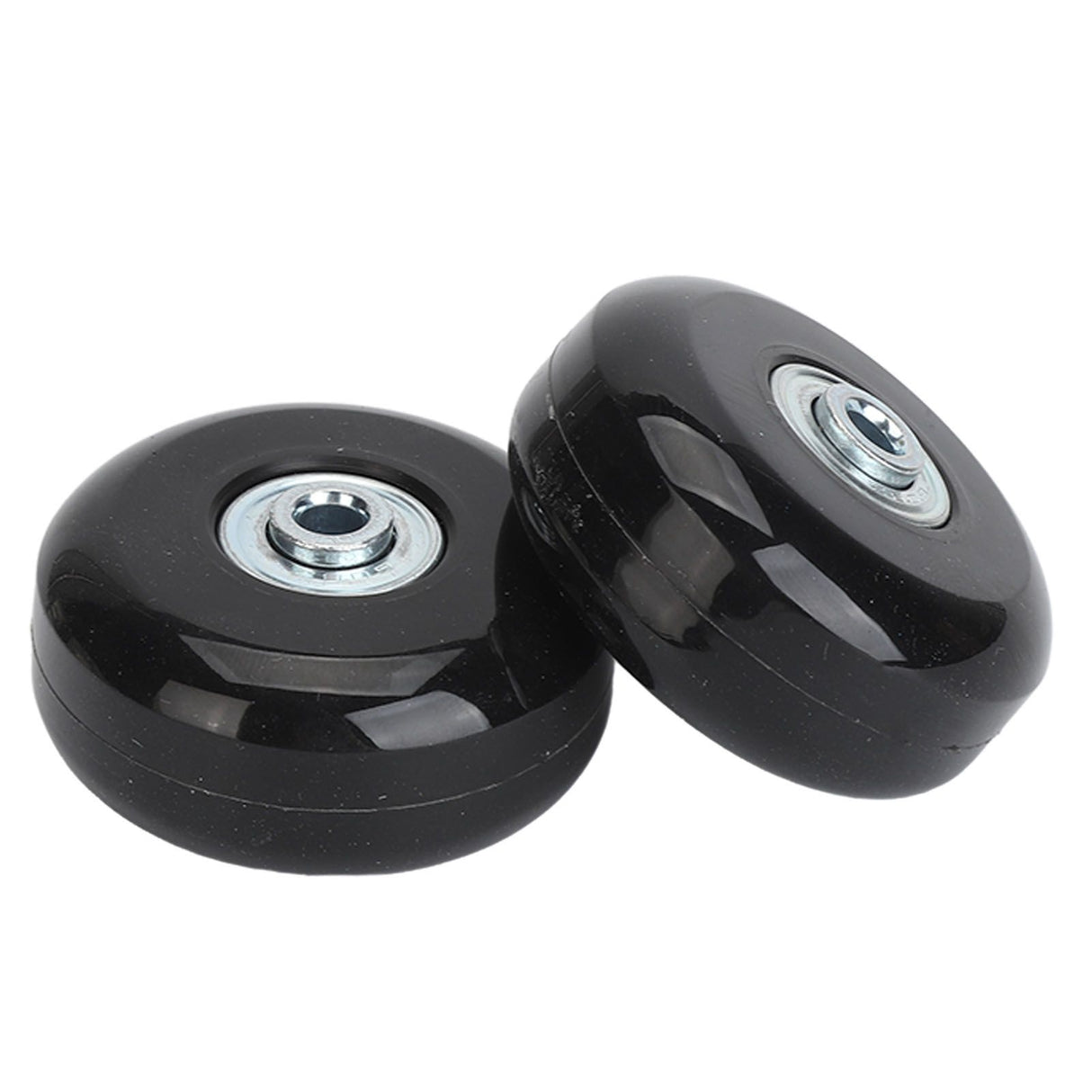 2Pcs Luggage Suitcase Replacement Wheels Universal Rubber Swivel Caster Wheels Bearings Repair Kits with Installation Tool 56x24mm / 2.2x0.9in