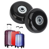 2Pcs Luggage Suitcase Replacement Wheels Universal Rubber Swivel Caster Wheels Bearings Repair Kits with Installation Tool 56x24mm / 2.2x0.9in
