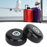 2Pcs Luggage Suitcase Replacement Wheels Universal Rubber Swivel Caster Wheels Bearings Repair Kits with Installation Tool 56x24mm / 2.2x0.9in