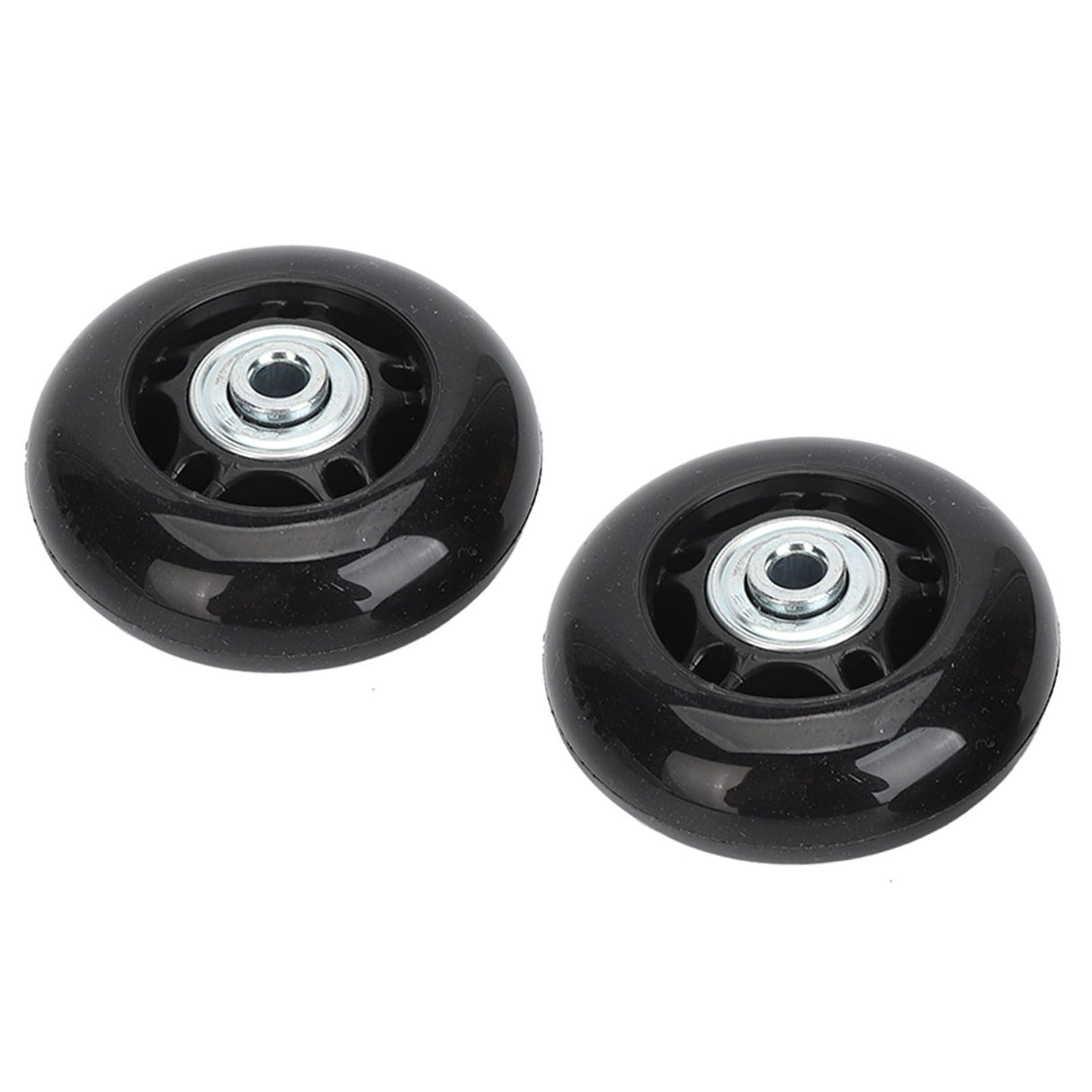 2Pcs Luggage Suitcase Replacement Wheels Universal Rubber Swivel Caster Wheels Bearings Repair Kits with Installation Tool 64x24mm / 2.5x0.9in