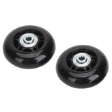 2Pcs Luggage Suitcase Replacement Wheels Universal Rubber Swivel Caster Wheels Bearings Repair Kits with Installation Tool 64x24mm / 2.5x0.9in - 45-Degree Angle
