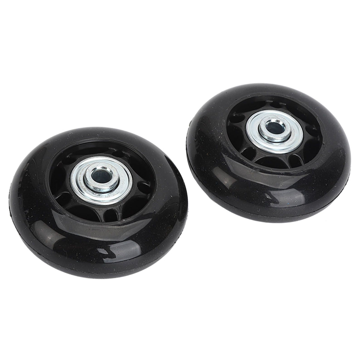 2Pcs Luggage Suitcase Replacement Wheels Universal Rubber Swivel Caster Wheels Bearings Repair Kits with Installation Tool 64x24mm / 2.5x0.9in