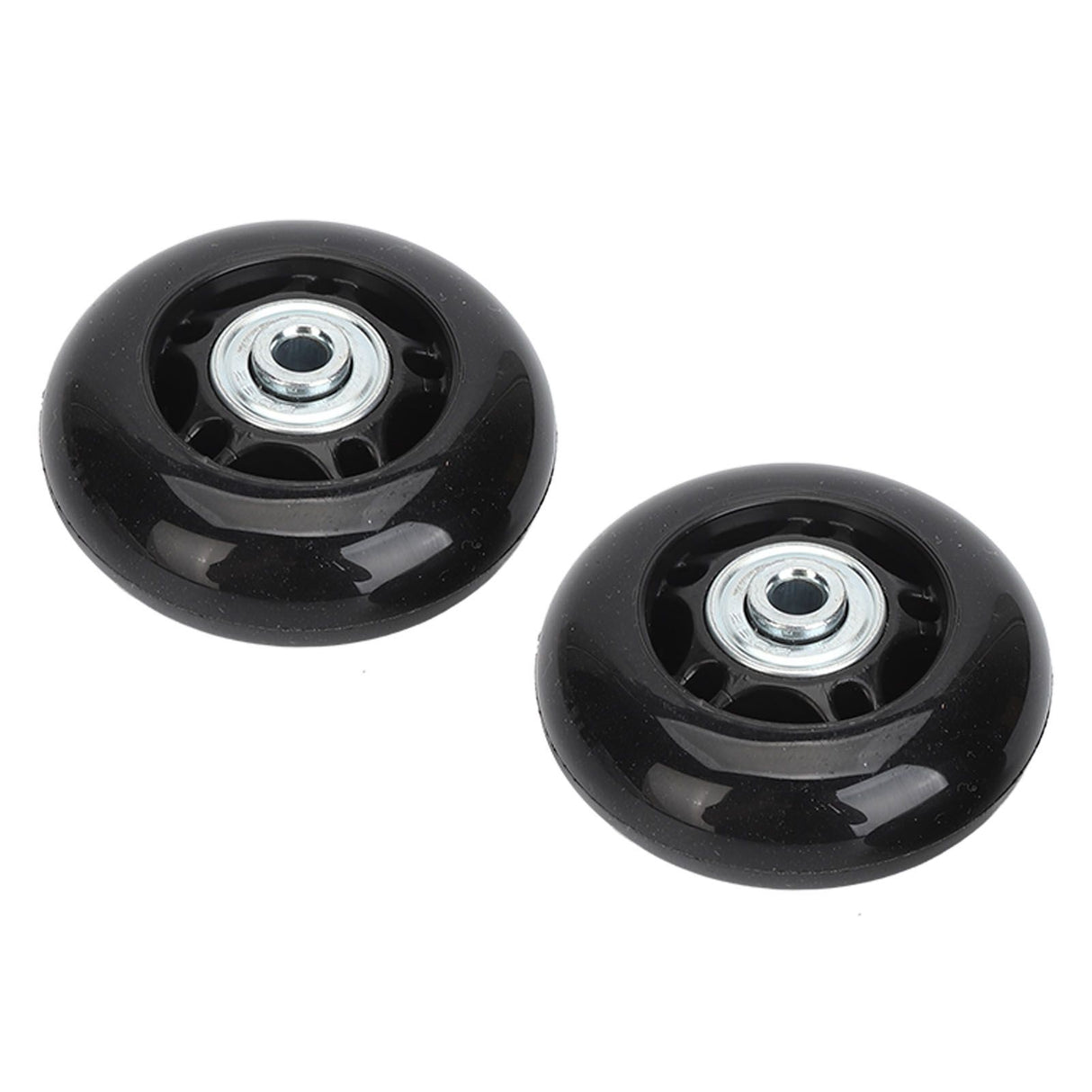 2Pcs Luggage Suitcase Replacement Wheels Universal Rubber Swivel Caster Wheels Bearings Repair Kits with Installation Tool 64x24mm / 2.5x0.9in