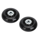 2Pcs Luggage Suitcase Replacement Wheels Universal Rubber Swivel Caster Wheels Bearings Repair Kits with Installation Tool 64x24mm / 2.5x0.9in