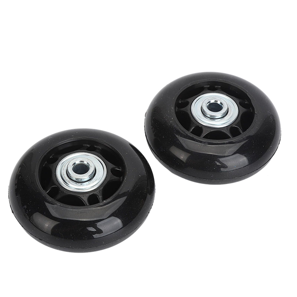 2Pcs Luggage Suitcase Replacement Wheels Universal Rubber Swivel Caster Wheels Bearings Repair Kits with Installation Tool 64x24mm / 2.5x0.9in
