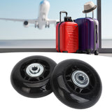 2Pcs Luggage Suitcase Replacement Wheels Universal Rubber Swivel Caster Wheels Bearings Repair Kits with Installation Tool 64x24mm / 2.5x0.9in
