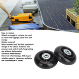 2Pcs Luggage Suitcase Replacement Wheels Universal Rubber Swivel Caster Wheels Bearings Repair Kits with Installation Tool 64x24mm / 2.5x0.9in