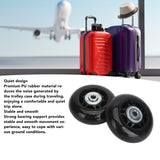 2Pcs Luggage Suitcase Replacement Wheels Universal Rubber Swivel Caster Wheels Bearings Repair Kits with Installation Tool 64x24mm / 2.5x0.9in
